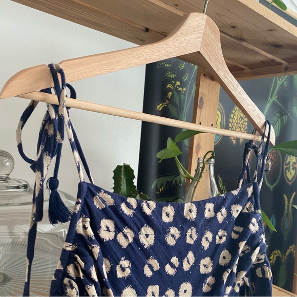 Free People Blue Indigo Combo Molly Floral Tunic S - Picture 8 of 15